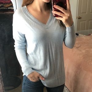A new day | light blue lightweight sweater | small